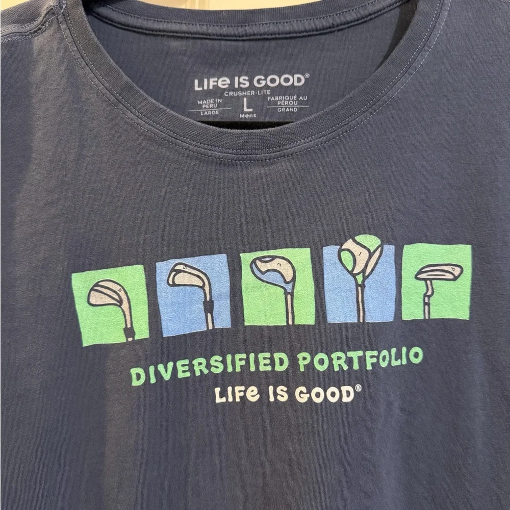 Life is good golf print tee - Picture 2 of 5